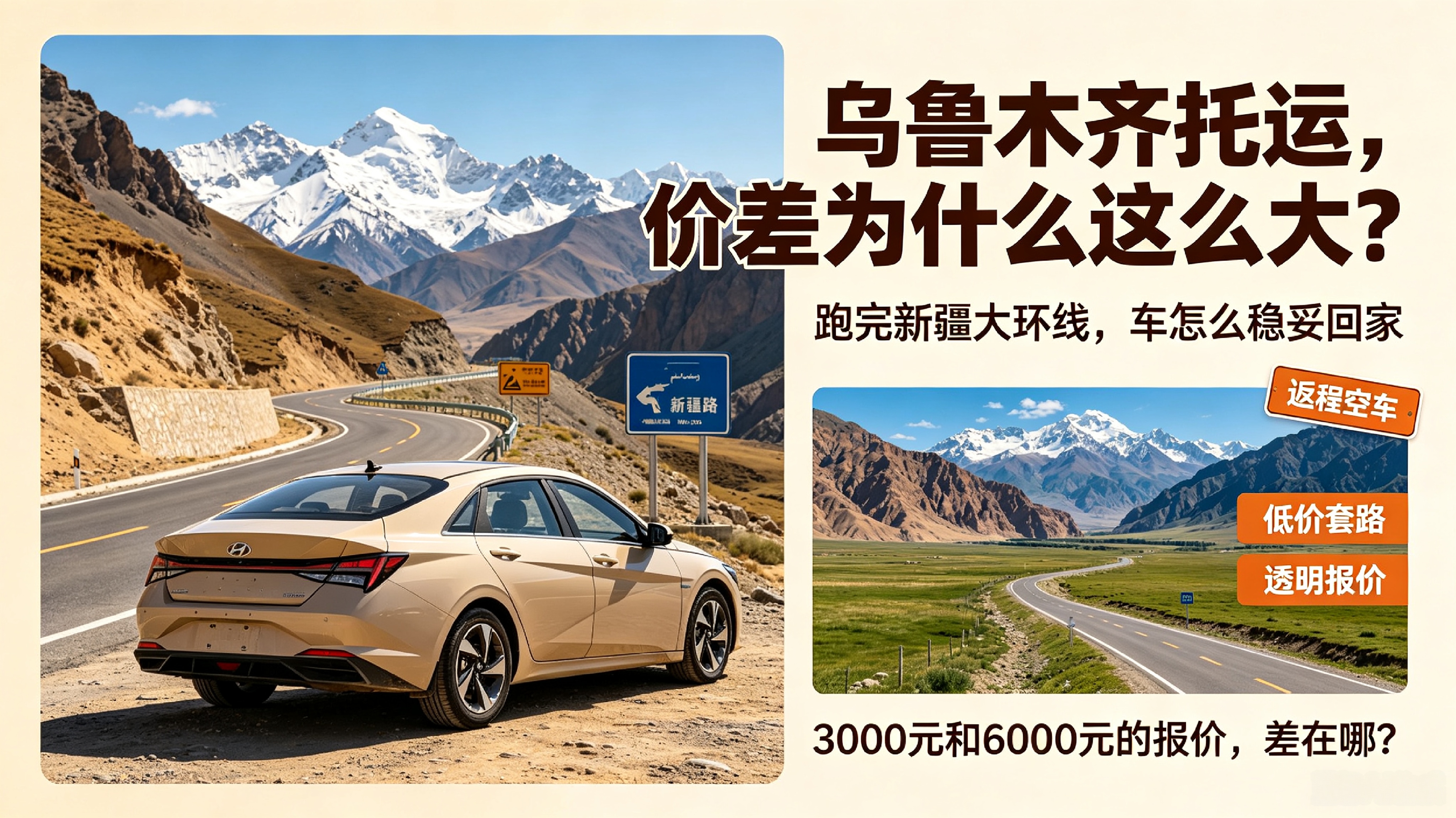 乌鲁木齐汽车托运出疆，报价从三千到六千，区别到底在哪？