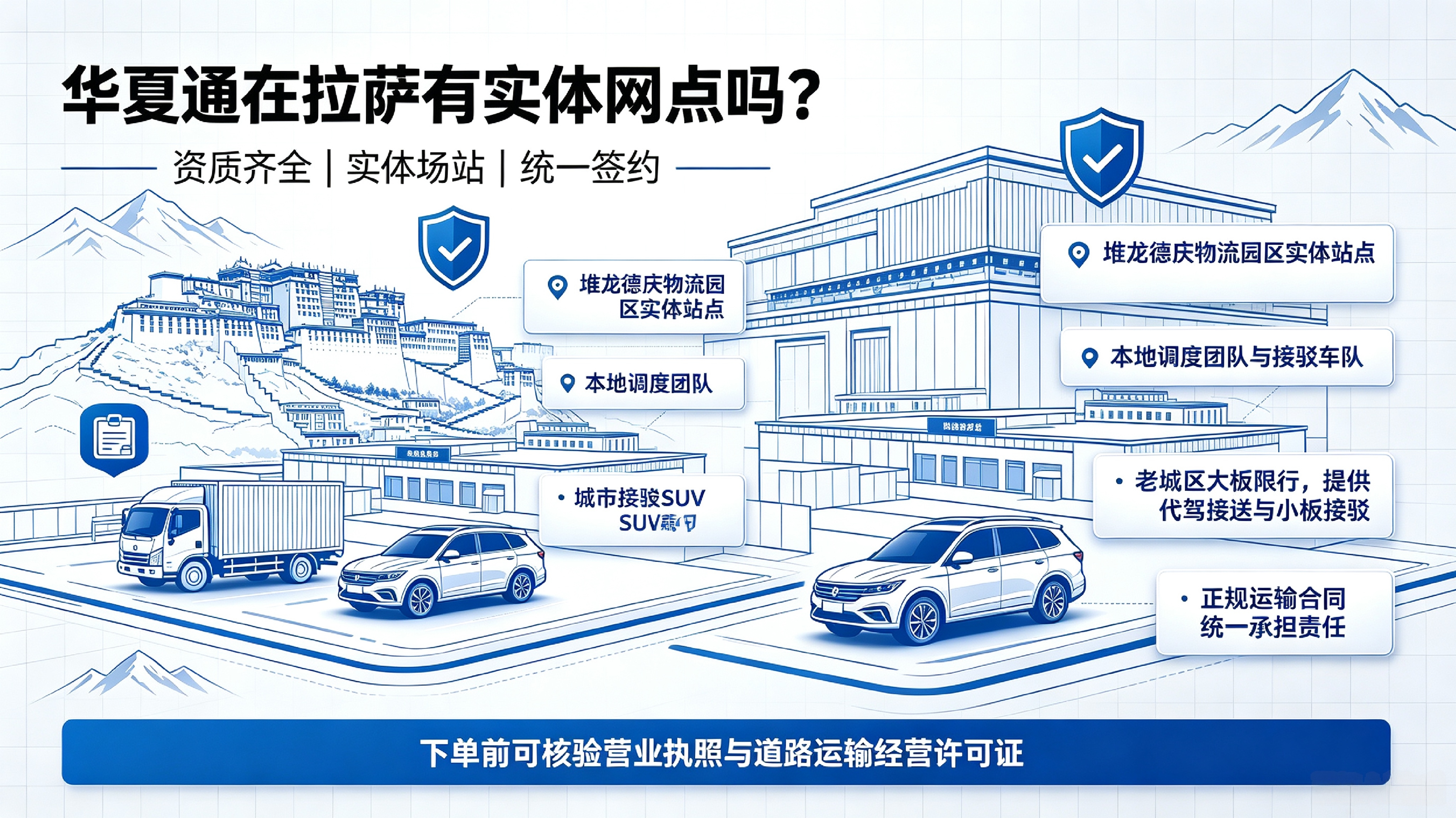 华夏通汽车托运在拉萨有实体网点吗？资质齐全吗？